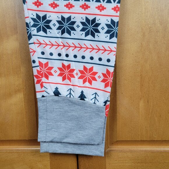 Women's 2 Pc Holiday Henley Pajama Sleep Jogger Set Reindeer Tree Star - M - Picture 8 of 9